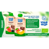 Пюре органічне Чудо-чадо Яблучно-бананове без цукру, 90 г - Pampik - 3