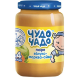 Пюре Чудо-Чадо Яблуко-морква-айва, з цукром та вітаміном С, 170 г - Pampik
