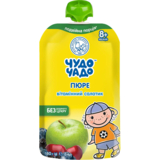 Пюре Чудо-чадо Вітамінний салатик без цукру, 180 г - Pampik