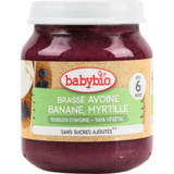 Органическое пюре Babybio из овсяного молока с бананом и черникой, 130 г - Pampik