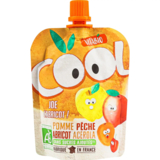 Органическое пюре Vitabio Cool Fruits с яблоком, персиком и абрикосом, 90 г - Pampik