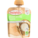 Органическое пюре Babybio из овсяного молока с бананом, 85 г - Pampik