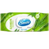 Вологі серветки Smile Natural з екстрактом бамбука, 120 шт. - Pampik
