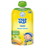 Пюре Чудо-Чадо Pouch Яблуко та банан без цукру, 90 г - Pampik