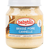 Органическое молочное пюре Babybio на основе коровьего молока с грушей и корицей, 130 г - Pampik