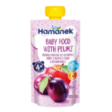 Пюре Hamanek Pouch Яблуко та слива, 120 г - Pampik
