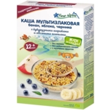 Каша безмолочна Fleur Alpine Мультилакова Банан, яблуко, чорниця, 200 г - Pampik