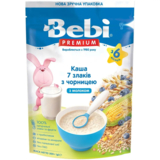 Молочна каша Bebi Premium 7 злаків з чорницею, 200 г - Pampik
