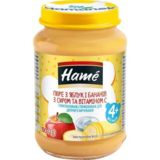 Пюре Hame Яблуко і банан із сиром, 190 г - Pampik