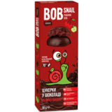 Яблучно-вишневі цукерки Bob Snail у чорному шоколаді, 30 г - Pampik