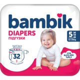 Підгузки на липучках Bambik 5 (11-25 кг), 32 шт. - Pampik - 2