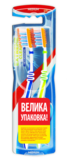 Зубная щетка Aquafresh Extreme Clean Medium 1+1, средняя, в ассортименте, 2 шт. - Pampik