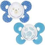 Силиконовая пустышка Chicco Physio Comfort, 6-16 мес., голубая, 2 шт. (74933.21.00.00) - Pampik