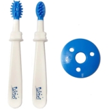 Дитяча щітка для зубів та ясен Lindo блакитна, 2 шт. - Pampik