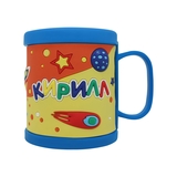 Дитяча кружка 3D Be Happy Кирилл, 300 мл, синій (К_ПВХ046) - Pampik