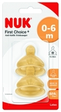 Соска латексна Nuk First Choice Plus, 0-6 місяців М 2 шт. (3952394) - Pampik - 3
