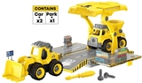 Конструктор DIY Spatial Creativity Бульдозер та Самоскид LM9018-3A, жовтий (CJ-1614191) - Pampik