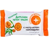 Детское крем-мыло Домашний Доктор с экстрактом Календулы, 70 г - Pampik
