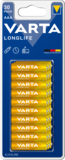 Батарейка Varta Long Life AАA Bli Alkaline, 1,5 V, 30 шт. (4103101630) - Pampik