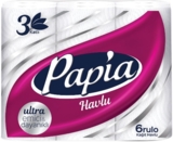 Рушники кухонні Papia, тришарові, 6 рулонів (70882) - Pampik