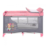 Манеж-ліжечко Lorelli Moonlight 2L Рink travelling, рожевий з сірим (23717) - Pampik