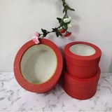 Набор подарочных коробок UFO Red YS 2212-5, 3 шт. (YS 2212-5 Набор 3 шт RED круг.) - Pampik