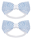 Набор резинок для волос в виде бантика Titania, 2 шт., белый (7899 GIRL B) - Pampik