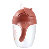 Поїльник-непроливайка BabyOno з обтяженою соломкою та герметичною кришкою, 6+, 240 мл, світло-коричневий (1464/01) - Pampik - 2