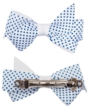 Набор зажимов-автомат для волос в виде бабочки Titania French, 2 шт., белый (7902 GIRL B) - Pampik