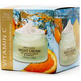 Нічний крем проти зморшок Dead Sea Collection з вітаміном С та мінералами Мертвого моря, 50 мл - Pampik
