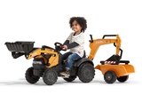 Дитячий трактор на педалях Falk 967N Case CE з причепом та ковшами помаранчевий (967N) - Pampik - 2