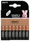 Батарейки пальчикові Duracell Simply АA, 16 шт. (5008695) - Pampik