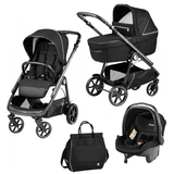 Коляска Peg-Perego Veloce Black Shine Lounge, 3в1, чорний (PACK-VEL31LG000005) - Pampik