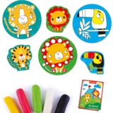 Набор для творчества Fisher-Price Сказочный зоопарк 2 в 1 пазл с эко-тестом (VT4502-03) - Pampik - 3