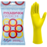 Рукавички латексні господарські Добра Господарочка, делікатні, розмір М - Pampik - 2