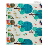 Детский двухсторонний складной коврик Poppet Веселая жирафа и Загадочный лес, 200x180x1 см (PP009-200) - Pampik - 2