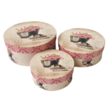 Набор подарочных коробок UFO Bouquet, круглая, W9372, 3 шт. (W9372 Набор 3 шт BOUQUET круг.) - Pampik