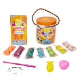 Набір тіста для ліплення Strateg Містер тісто, з блискітками, 12 кольорів (71809) - Pampik - 2