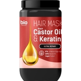 Маска для волосся Black Castor Oil & Keratin Ультравідновлення, 946 мл - Pampik