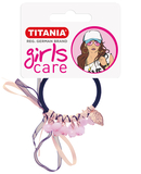 Резинки для волосся Titania листочки і кульки, 5 см, чорні, 1 шт. (8167 GIRL) - Pampik