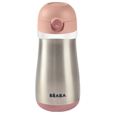 Металлический термопоильник Beaba, 350 мл, розовый (913522) - Pampik