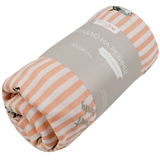 Простирадло на резинці Home Line Пташки на стрічці, трикотаж, 120х60 см, персиковий з білим (159621) - Pampik