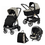 Коляска Peg-Perego Veloce Grafic Gold Lounge, 3в1, чорний (PACK-VEL31LG000002) - Pampik