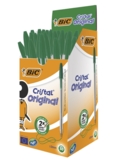 Ручка кулькова BIC Cristal Original, 0,32 мм, зелений, 50 шт. (875976) - Pampik