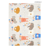 Дитячий двосторонній складний килимок Poppet Кольорові звірята та Іграшкові коники, 150х200х0,8 см (PP016-150H) - Pampik - 2