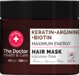 Маска для волосся The Doctor Health&Care Keratin + Arginine + Biotin Maximum Energy Hair Mask, 295 мл - Pampik