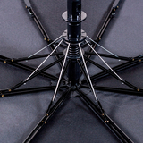 Зонт полуавтоматический Bergamo Sky, черный с зеленый (7040009) - Pampik - 4