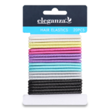 Набір резинок для волосся Eleganza, 20 шт., в асортименті (850014) - Pampik