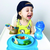 Набір столових приборів Nuby Бджілка, блакитний (NV0501003bee) - Pampik - 6