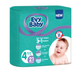 Підгузки дитячі Evy Baby 4 (7-18 кг), 21 шт. - Pampik